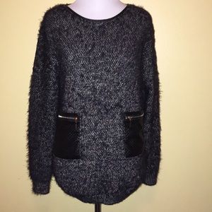 Super soft and cozy black/gray with subtle sparkle